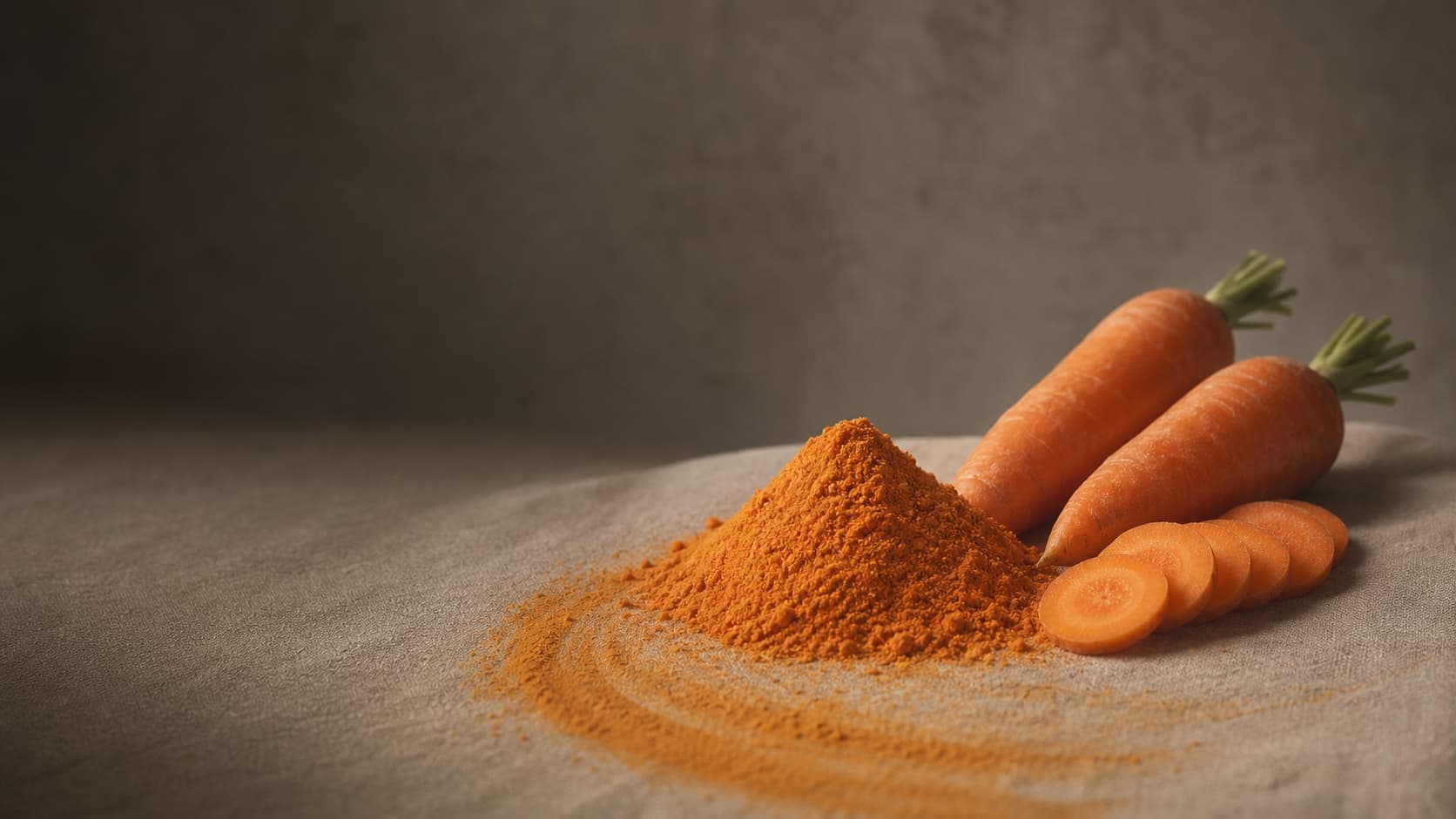 Carrot Powder stirred into a bowl of carrot halwa
