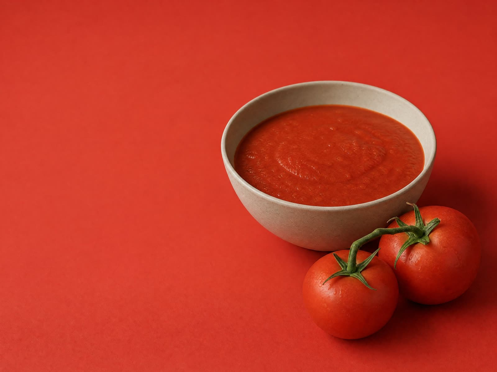 Tomato Powder whisked into a bowl of instant soup