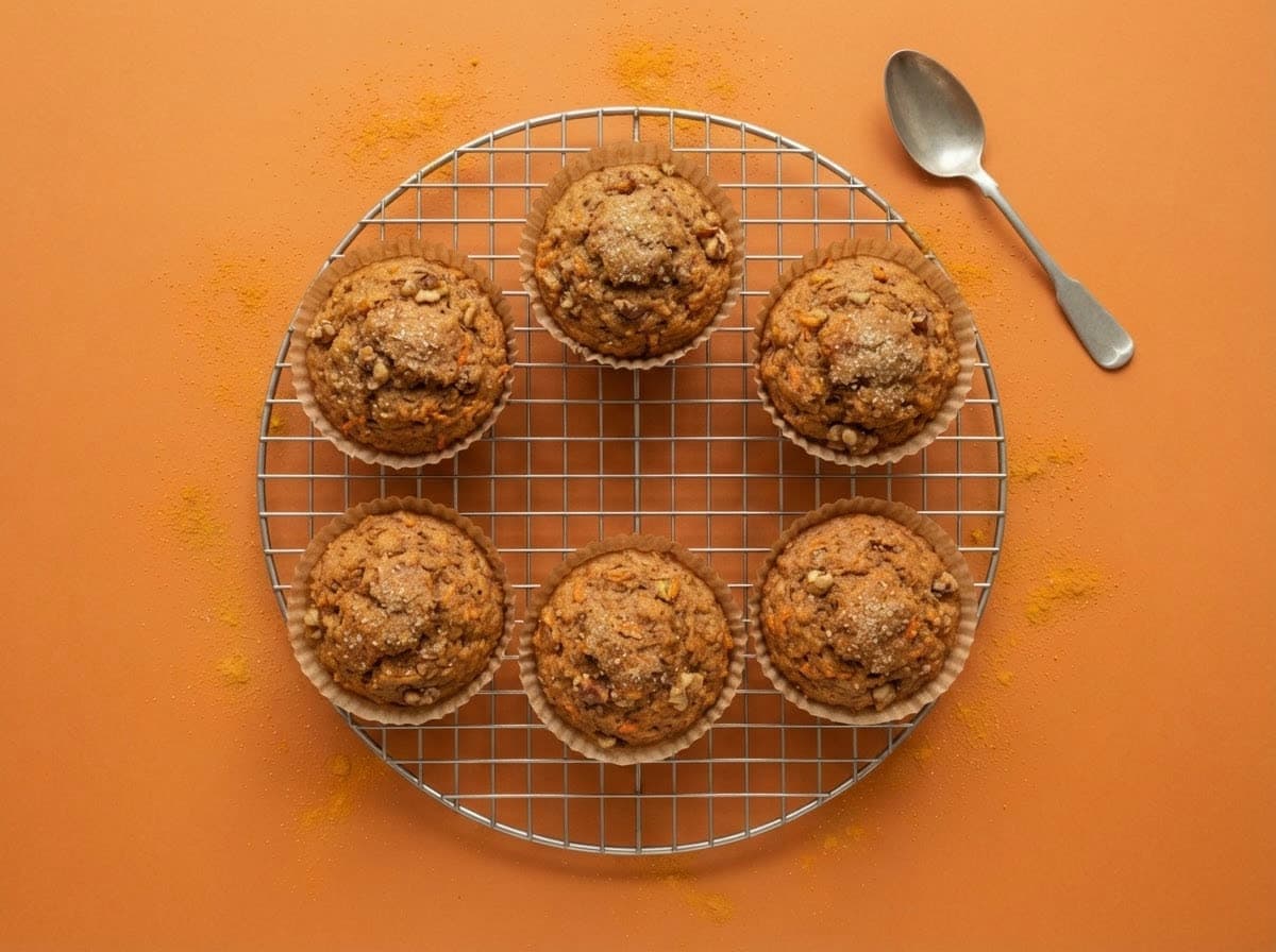 A tray of Carrot Cake Muffins