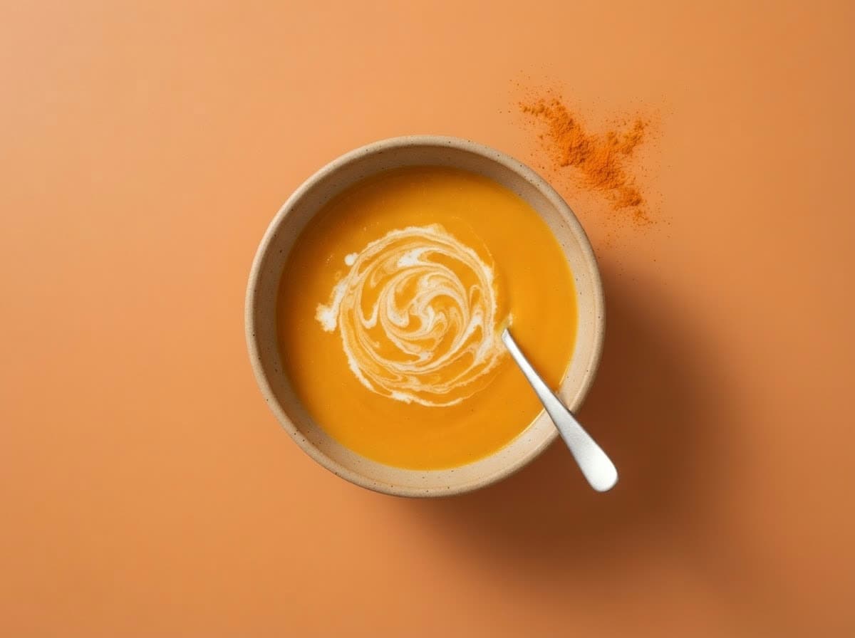 A bowl of velvety Carrot Ginger Soup