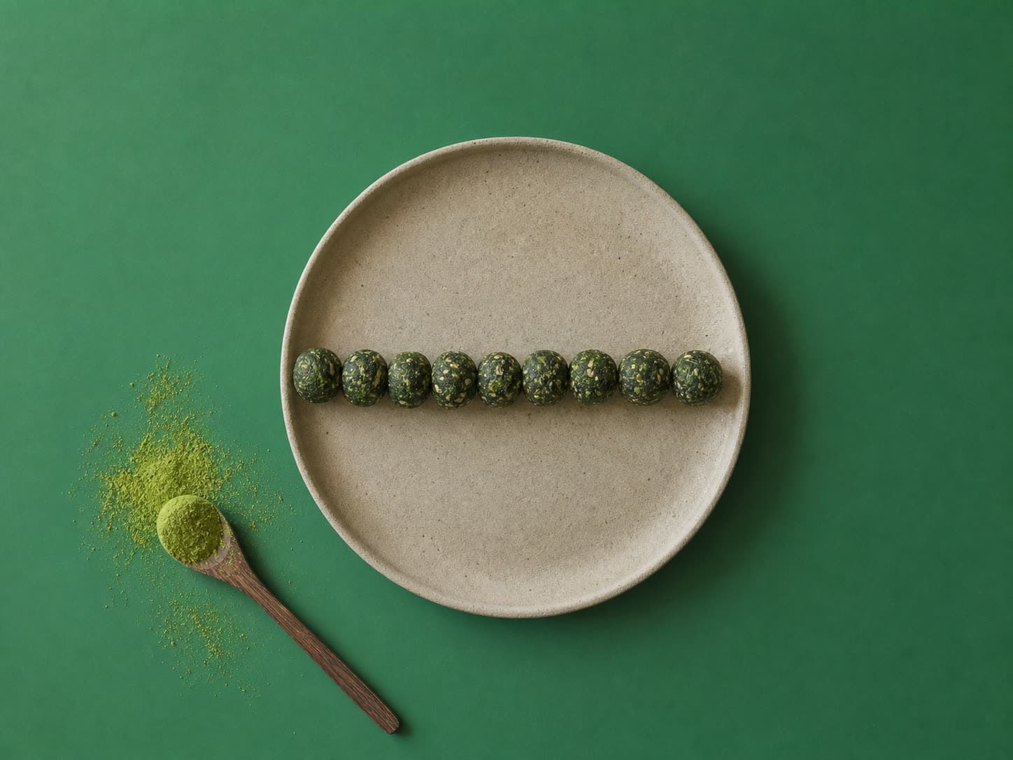 A row of Moringa Energy Bites