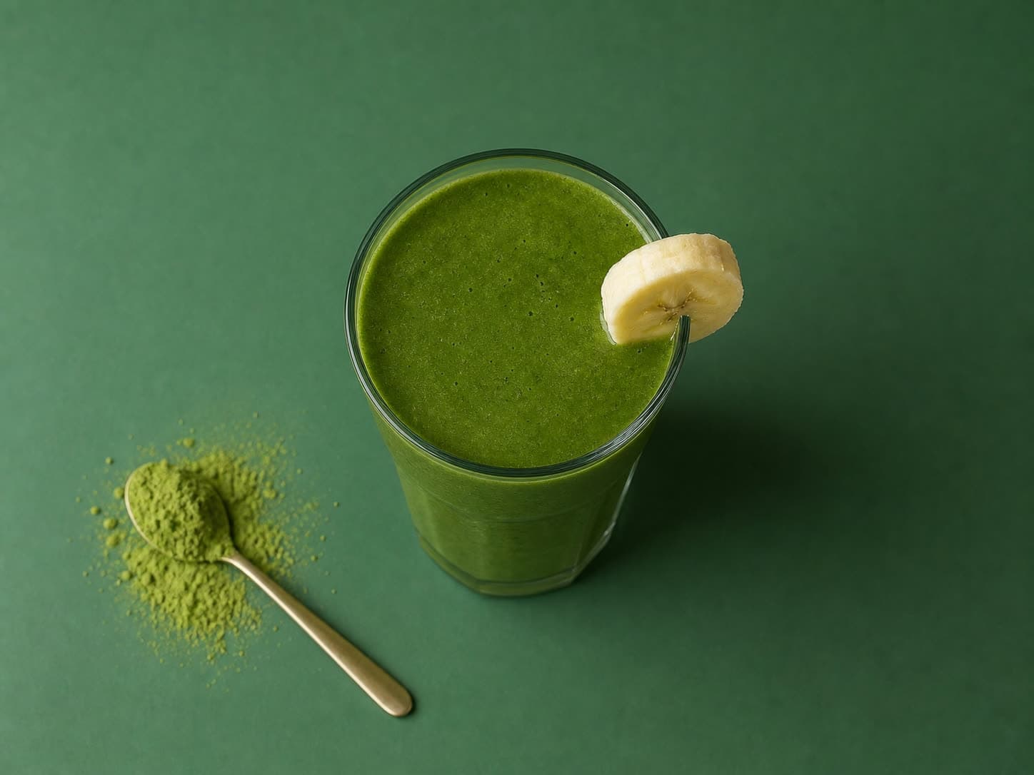 A glass of Moringa Green Smoothie