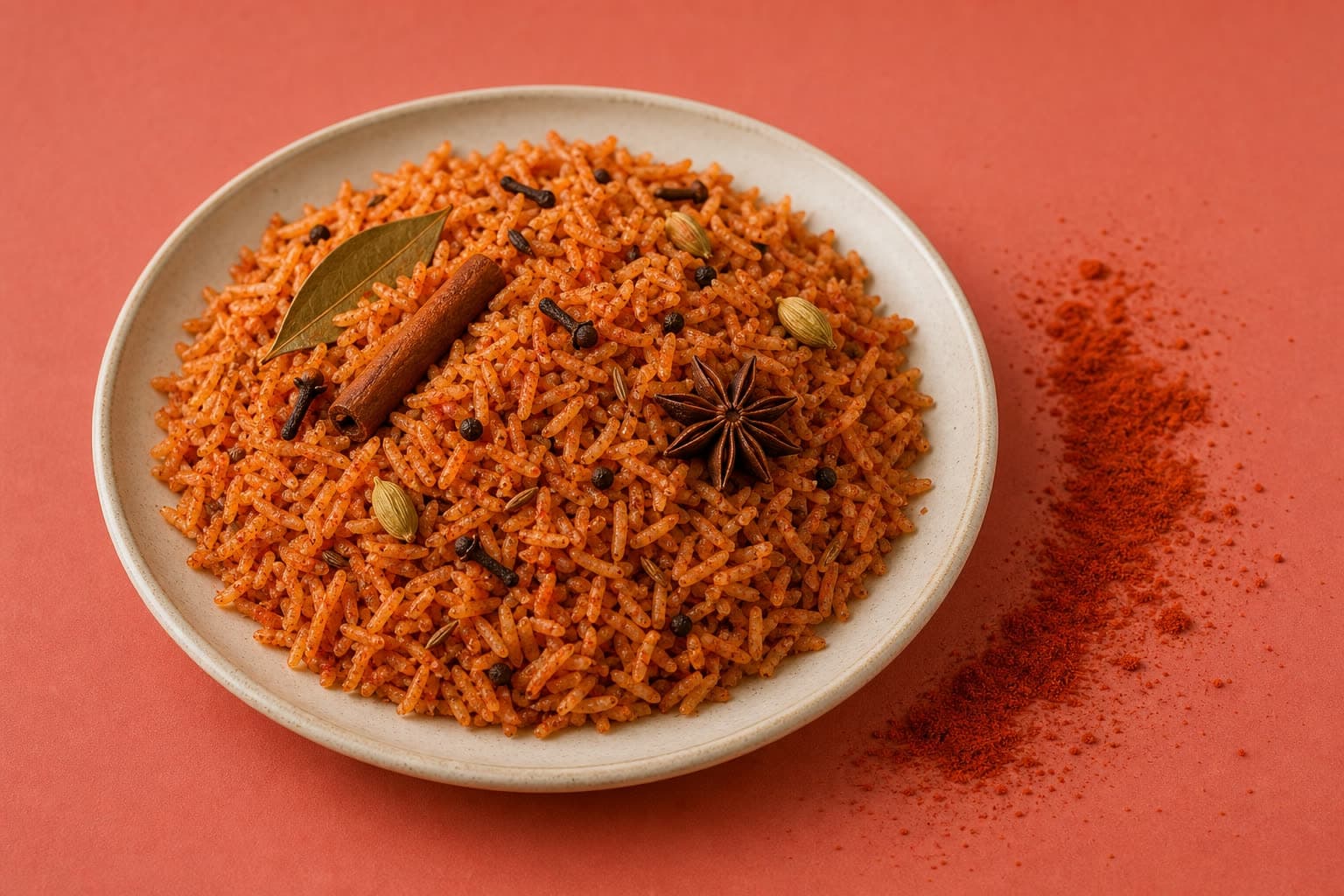 A plate of Tomato Pulao