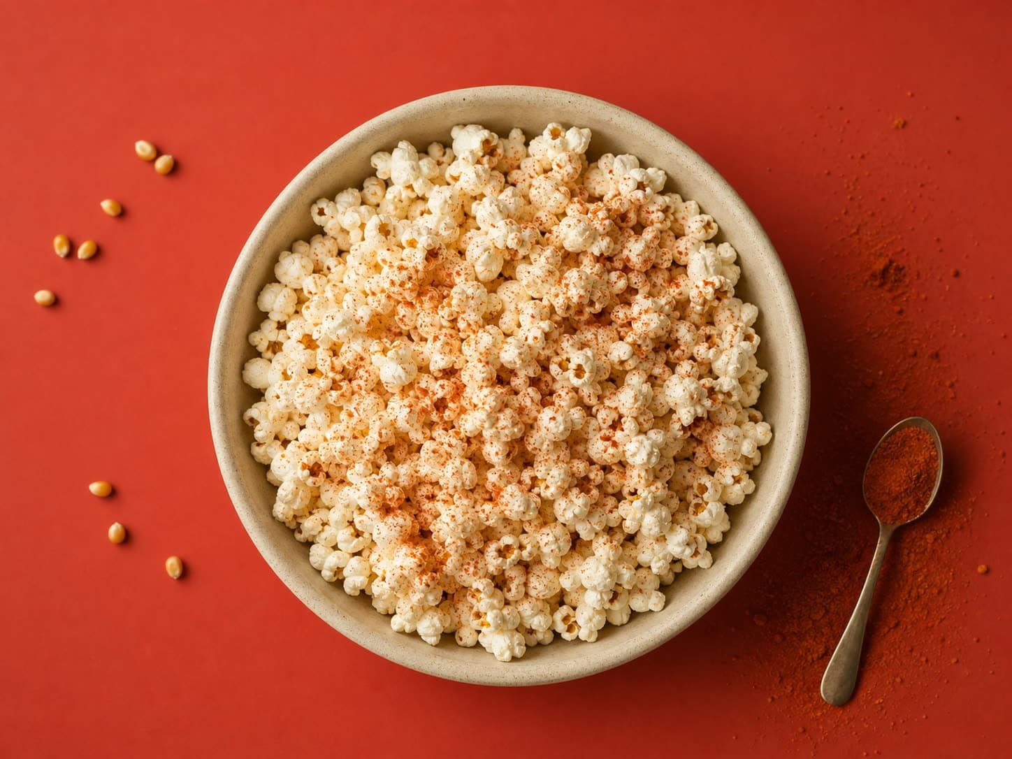 A bowl of Tomato-Spiced Popcorn