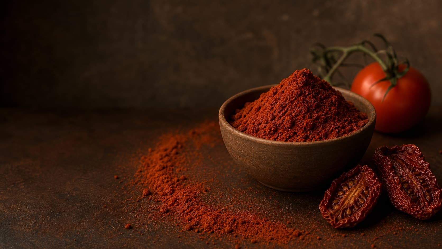 Tomato Powder whisked into a bowl of instant soup